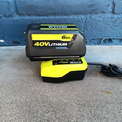 BATTERY AND CHARGER RYOBI 40V 