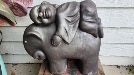 Buddhist Monk On Elephant