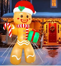 8ft Gingerbread Christmas Inflatable 