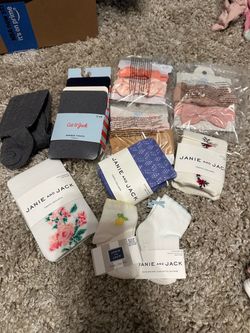 Baby girl accessories, head bands and stockings