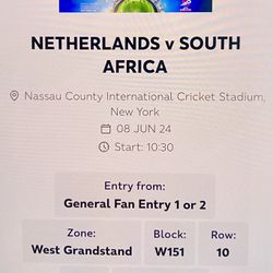 2 - T20 Cricket World Cup Tickets 