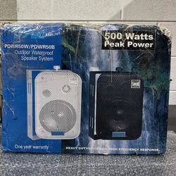 Pyle PDWR50W/PDWR50B 6.5'' 500 W Indoor/Outdoor Waterproof Speakers (Black)