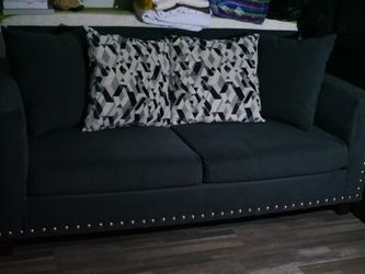 J.V. Furniture Santos Blue Couch $180