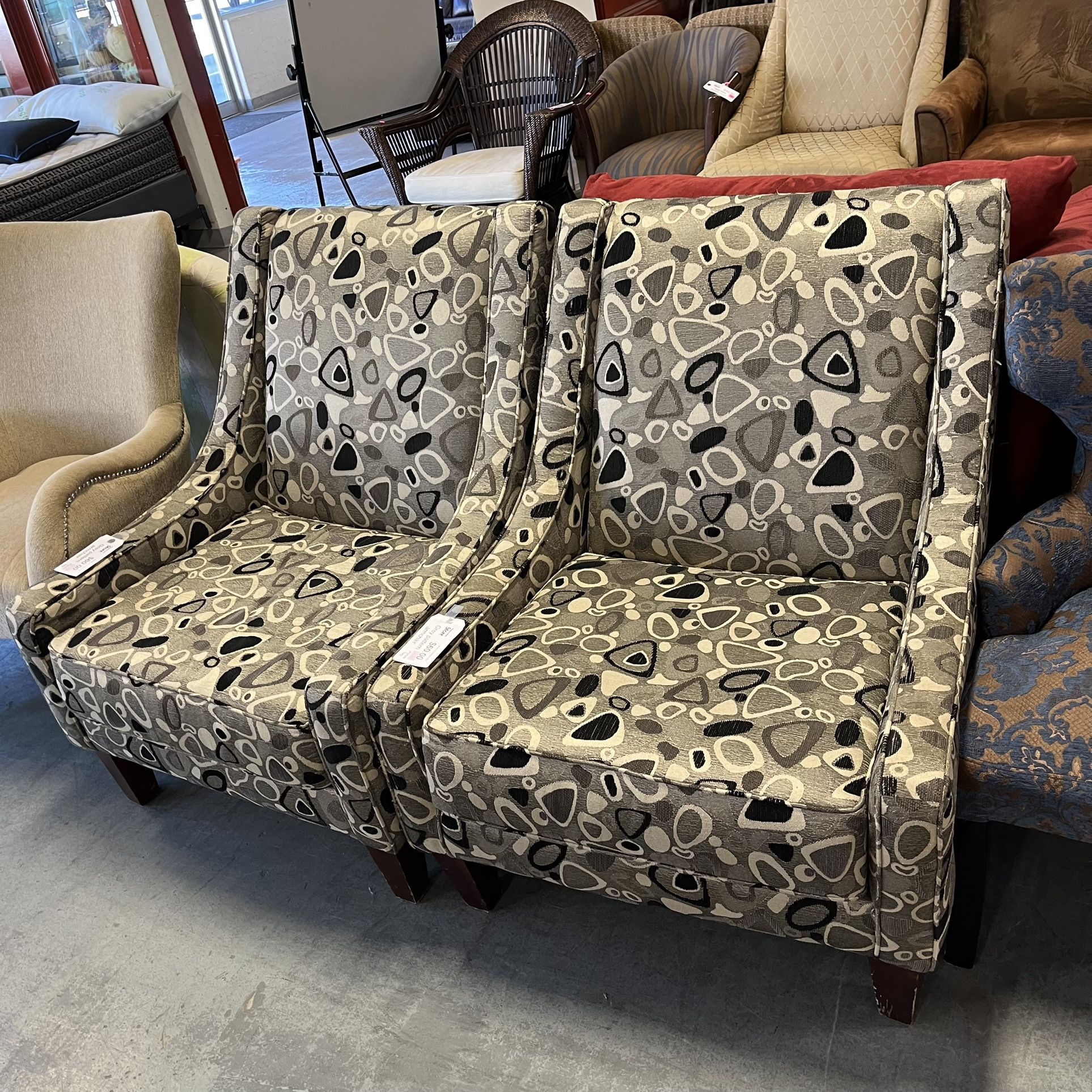 Grey Brown Black Accent Chair Chairs (in Store)