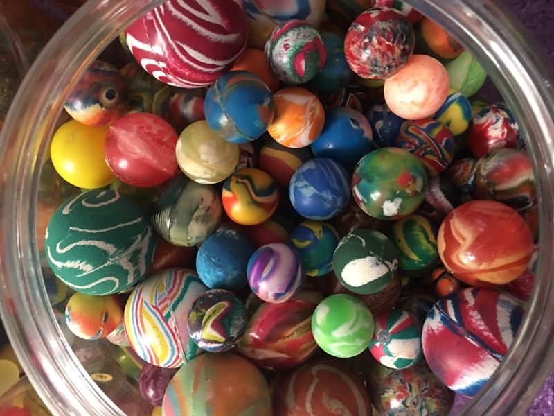 Hundreds of bouncy balls