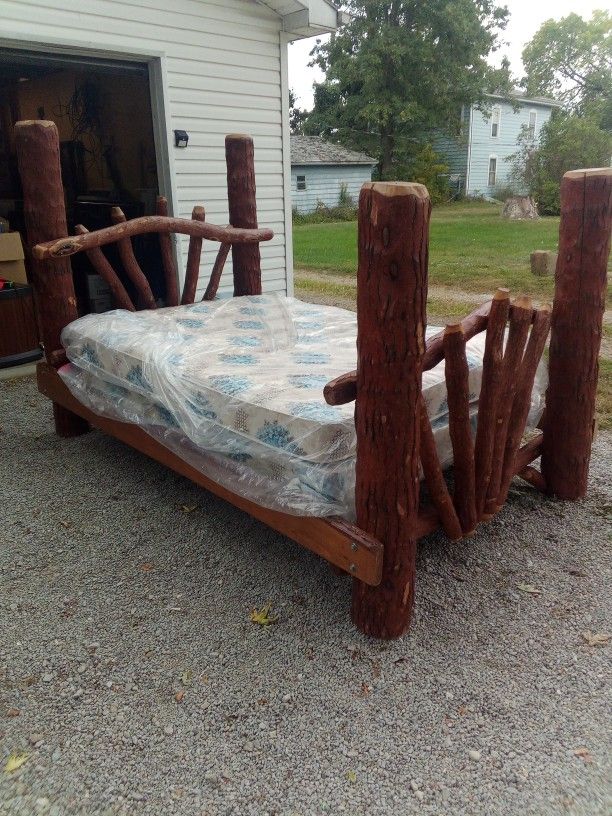 Full Size Log Cabin Bed Frame for Sale in Mount Vernon, OH OfferUp