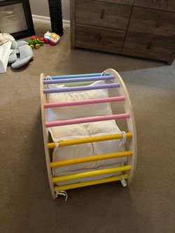 Wooden Montessori Rocker with Cushion
