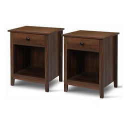 Nightstands Set of 2 – Brown Cherry - Brand New Assembled