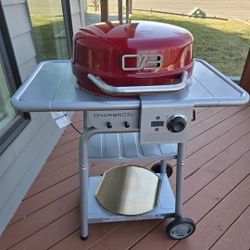 Charbroil 3-in-1 Dual Fuel Outdoor Bistro Pro Electric Grill & Griddle + Charcoal Mode BBQ, Good For Apartments