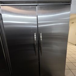 60" VIKING COLUMNS REFRIGERATOR AND FREEZER STAINLESS STEEL 