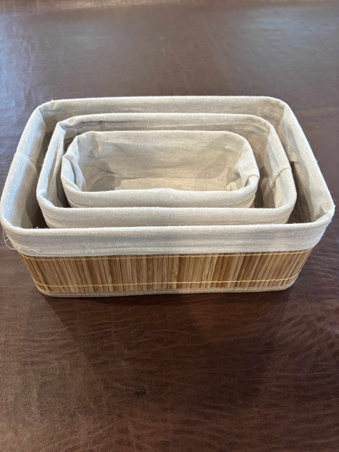 Decorative, Nesting Storage Bins - Set of 3