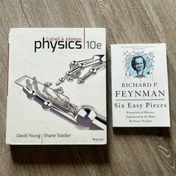 Physics 10e Wiley Textbook (isbn 13: (contact info removed)486894) & Feynman’s Six Easy Pieces