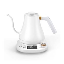 Brand New Gooseneck Kettle Temperature Control, Pour Over Electric Kettle for Coffee and Tea, 100% Stainless Steel Inner, 1200W Rapid Heating, White