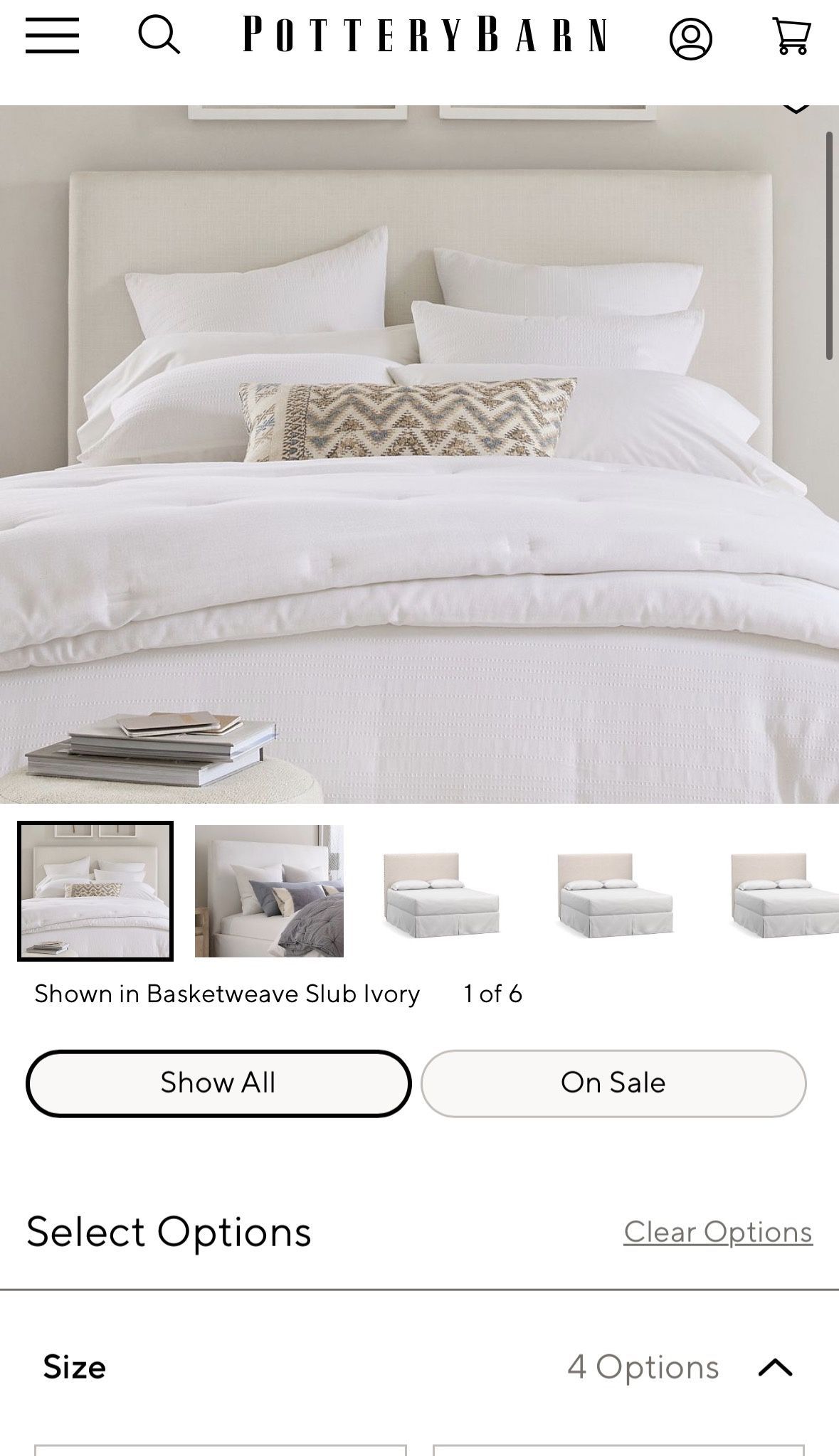 King New Pottery Barn Head Board And box Spring