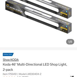 Koda 46" LED Linkable Shop Lights 2 pk
