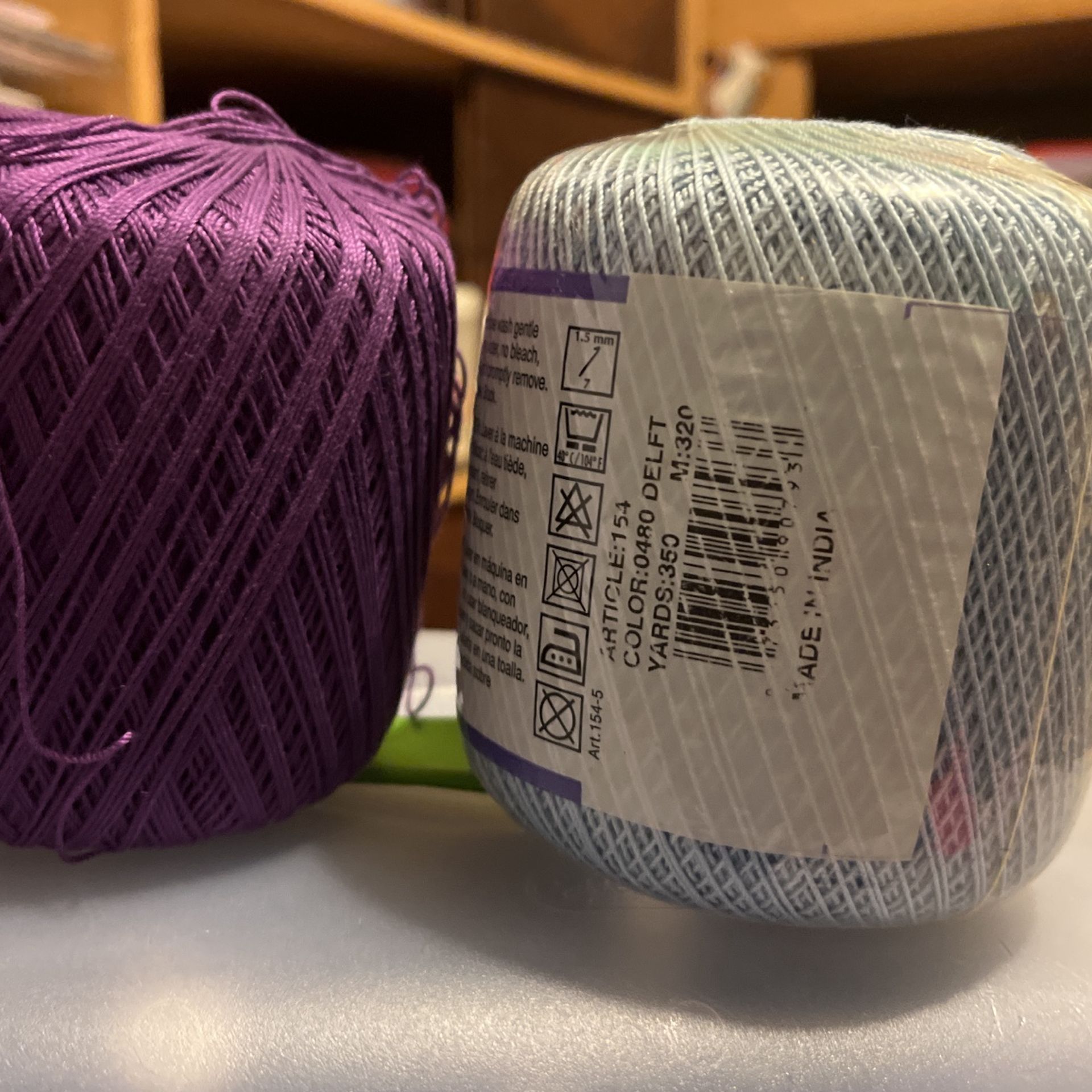 Two Roll Of Crochet Thread Purple And Light Blurb For 4.00