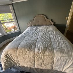 Bed, Rails, Headboard and Memory Foam 