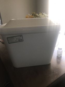 Foam container with lid , 28 quart