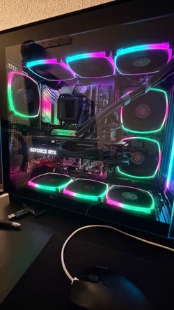 RTX 5070 gaming pc with monitor