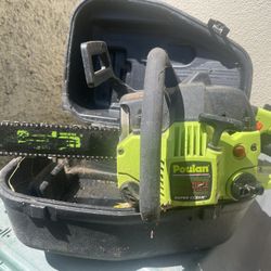 Poulan Gas Chain Saw With Case