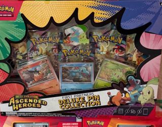 Pokemon ascendent heroes $55 first partners $80 pin collection firm