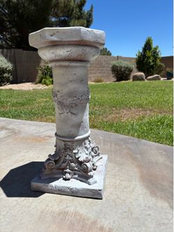 Weathered Garden Pedestal Urn Planter