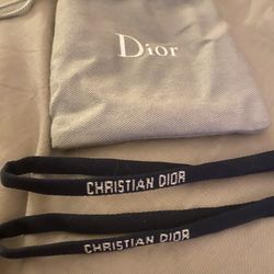 Christian dior logo shoe laces With small pouch for Sale in Quincy MA OfferUp