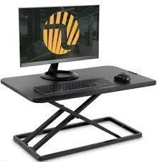 NEW Standing Desk Converter with Height Adjustable Ultra Slim Sit to Stand Riser 29” Black, Lightweight Ergonomic Desktop for Laptop