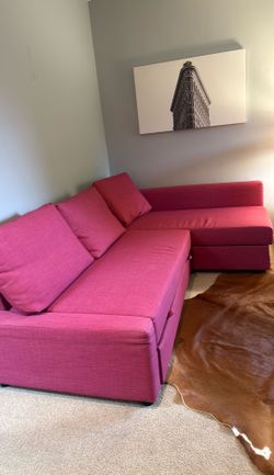 Pink IKEA Sofa Bed Couch Delivery Included
