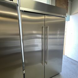 Kitchen Aid 48”Wide Built In Stainless Steel Side By Side Refrigerator 