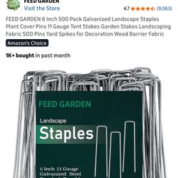Landscape Staples (6 Inch) 500 Pack