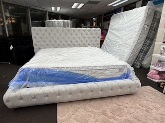 New King Size Bed Frame + 14 “ King Mattress- Pay On Delivery Option
