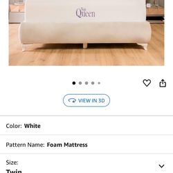Two Twin Size Cream Beds With Mattress 