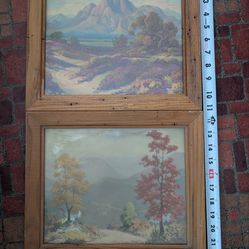 Antique vintage 1950s-1960s painting  pictures in frame . If listing is up it's available.