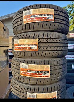 ‼️♦️ 205 55 R 16 vendo 4 llantas nuevas marca arroyo