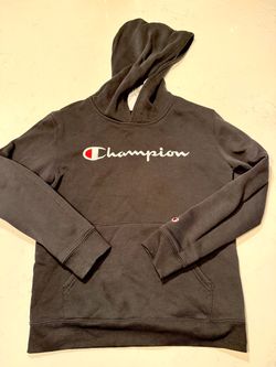 Boys Black Champion Hoodie Sweater