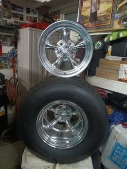 4 American Racing Torq ll Wheels 2- 15x14 on Hoosier Tires and 2 -15x4