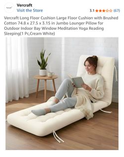 Vercraft Jumbo Floor Lounger Cushion – Like New