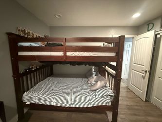 Full over full bunk beds solid wood literas