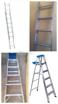 Two Ladders (Made by Werner) - 6 ft and 16ft -- Great condition