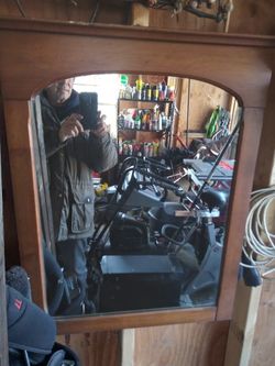 MIRROR IN SOLID WOOD FRAME! CAN DELIVER!