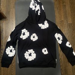 DENIM TEAR HOODIE BLACK