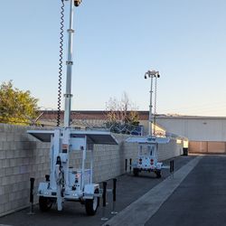 Solar Surveillance Trailer / Remote Monitoring / 24/7 Security / Active Detterence Cameras