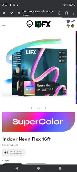 Life X Indoor Neon Flex 16ft
SKU: LFXNEON16
Brightness:
1800 Lumens