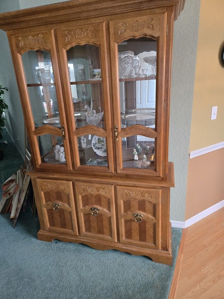 China closet curio cabinet 50 X 72 X 17