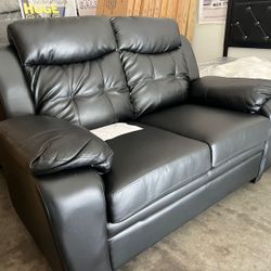 Leather Love Seat And Sofa