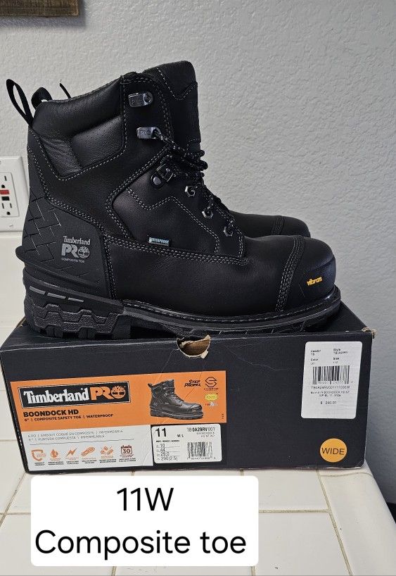 Timberlands Pro Boondock Composite Toe Work Boots Size 11