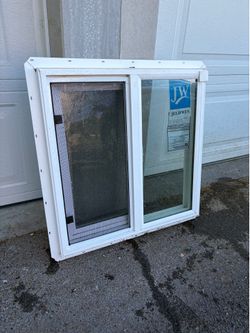 New 24”x24” White Vinyl Window Jeld Wen