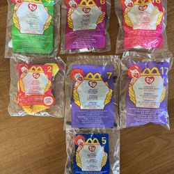 Lot of 7 McDonald’s Beanie Babies Year 2000