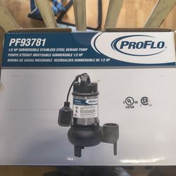 proflo submersible stainless steel sewage pump